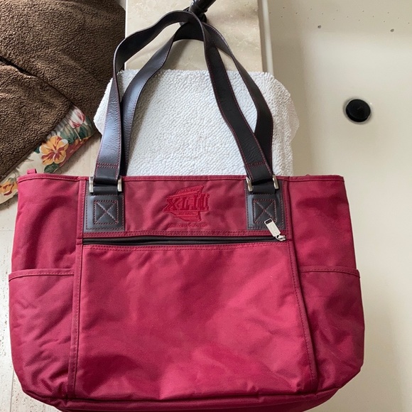 Handbags - Large nylon and leather computer work bag